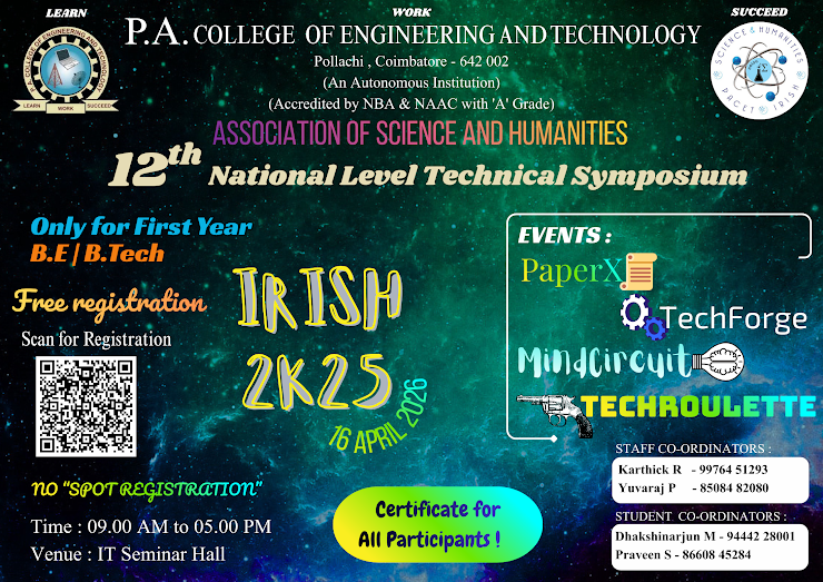 IRISH 2K26 Technical Symposium Poster 